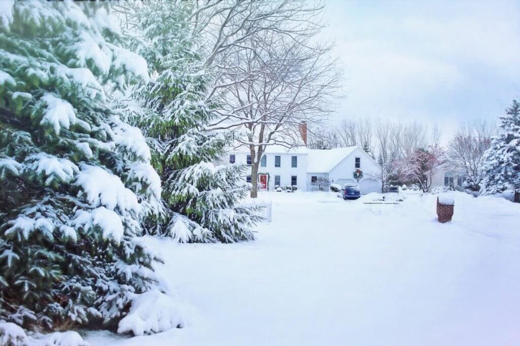 Winter Yard and House